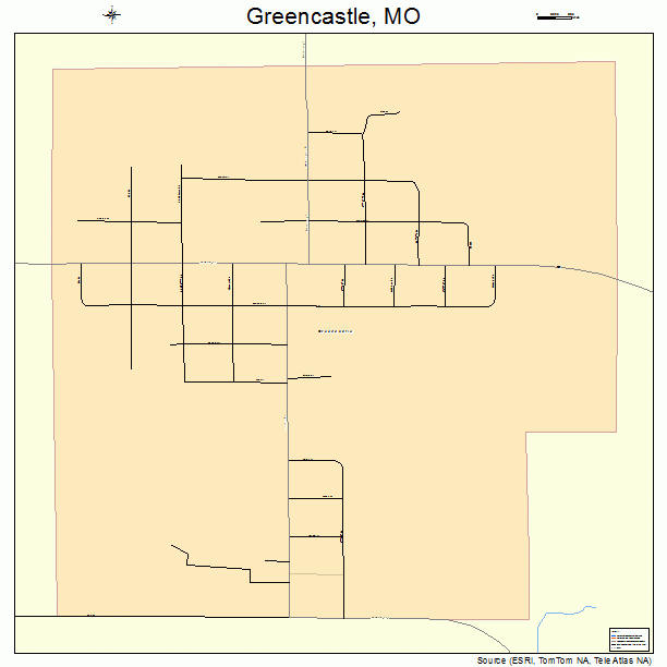 Greencastle, MO street map