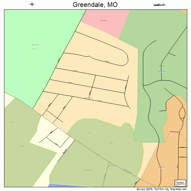Greendale, MO street map