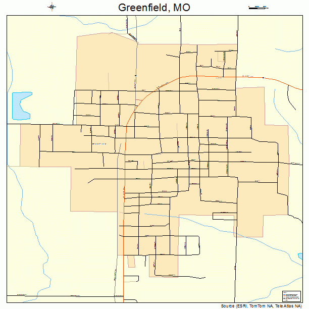 Greenfield, MO street map