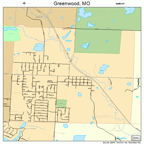 Greenwood, MO street map