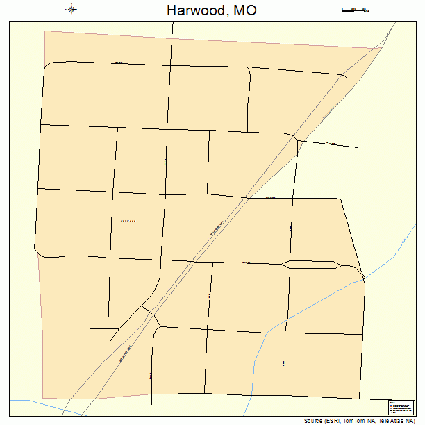 Harwood, MO street map