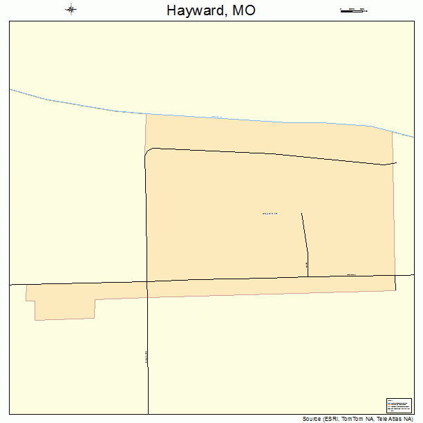 Hayward, MO street map