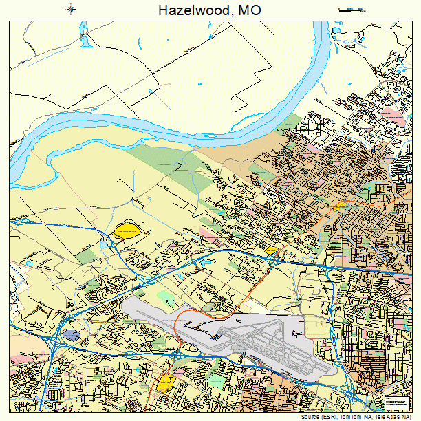 Hazelwood, MO street map