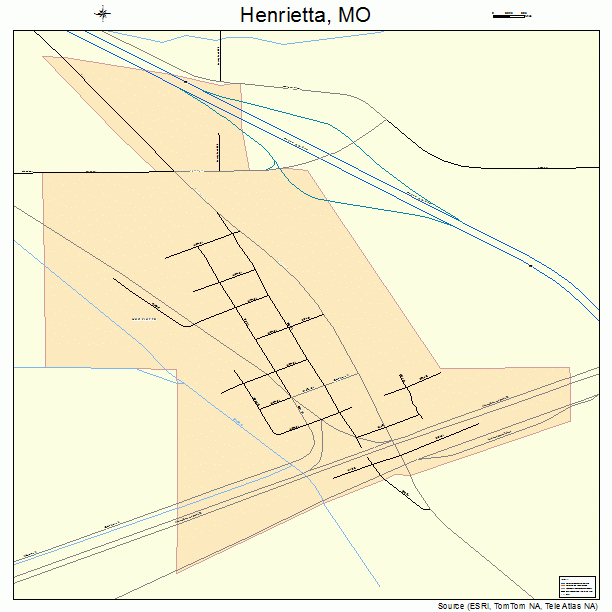 Henrietta, MO street map