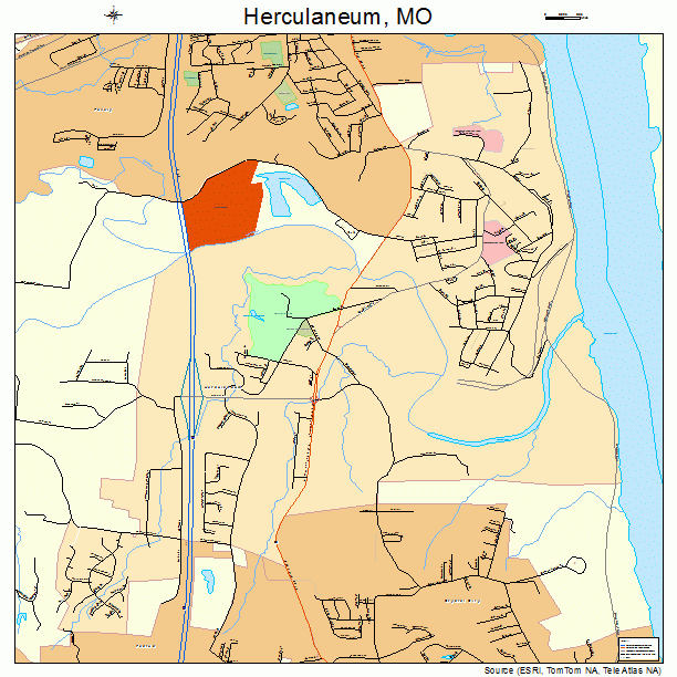 Herculaneum, MO street map