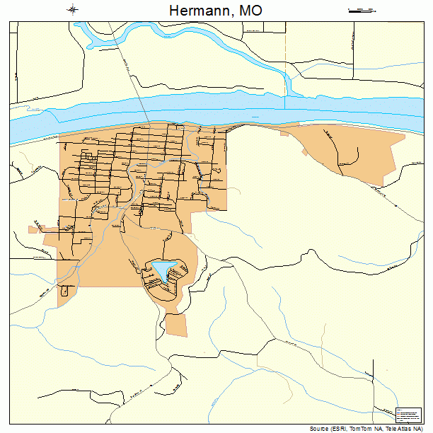 Hermann, MO street map