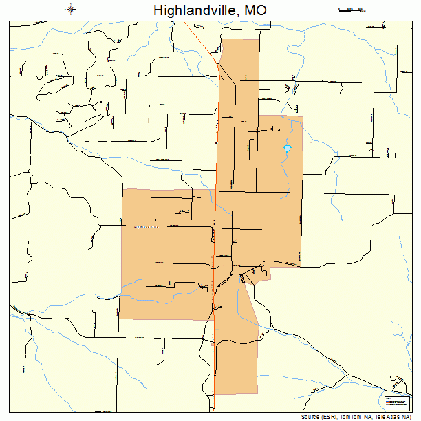 Highlandville, MO street map