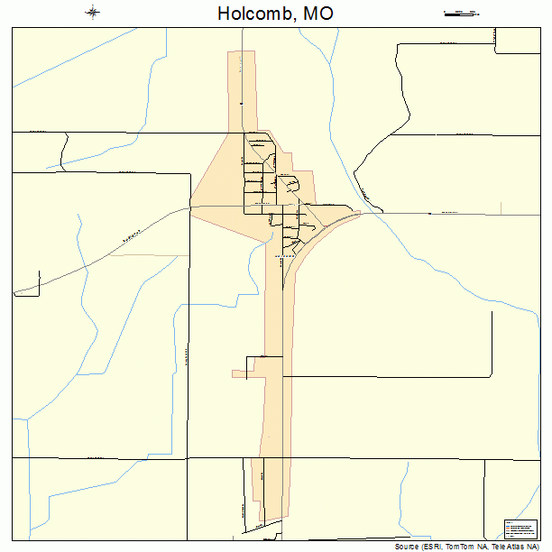 Holcomb, MO street map