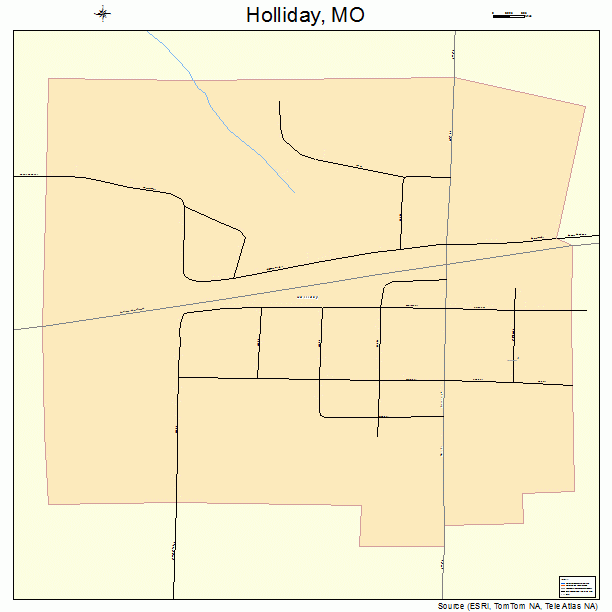 Holliday, MO street map