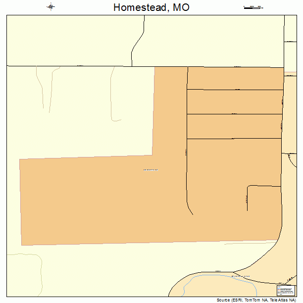 Homestead, MO street map