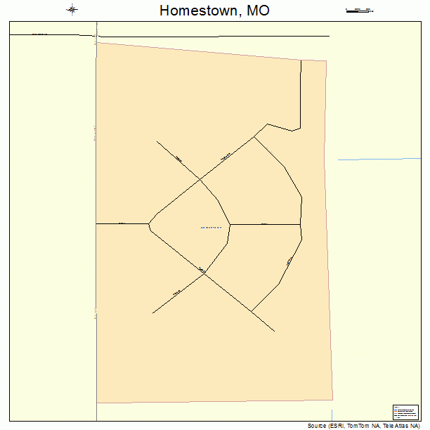 Homestown, MO street map