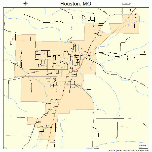 Houston, MO street map