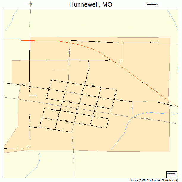 Hunnewell, MO street map