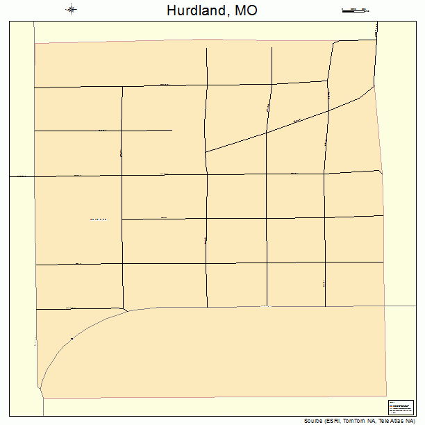 Hurdland, MO street map