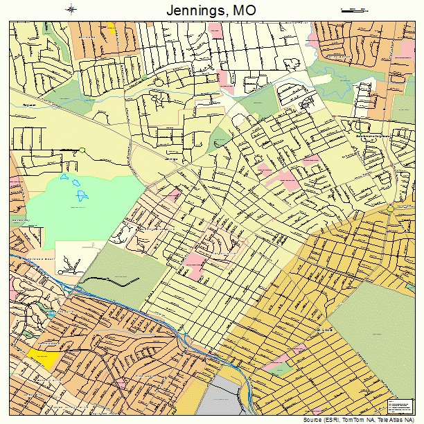 Jennings, MO street map