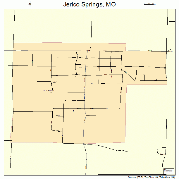 Jerico Springs, MO street map