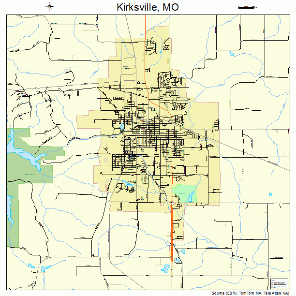 Kirksville, MO street map