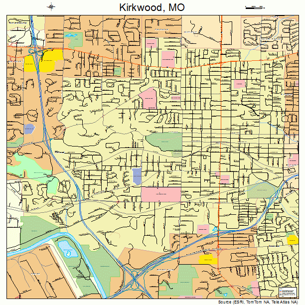 Kirkwood, MO street map