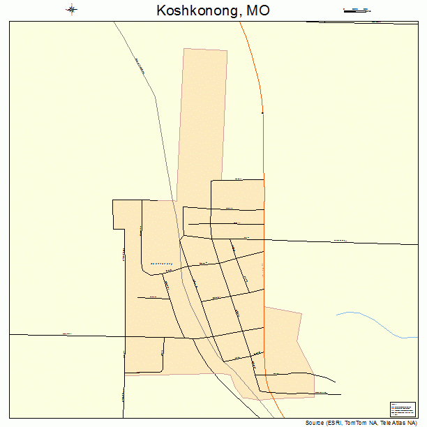 Koshkonong, MO street map
