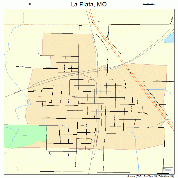 La Plata, MO street map