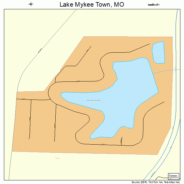Lake Mykee Town, MO street map