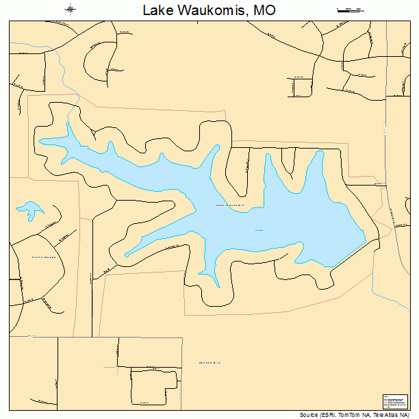 Lake Waukomis, MO street map