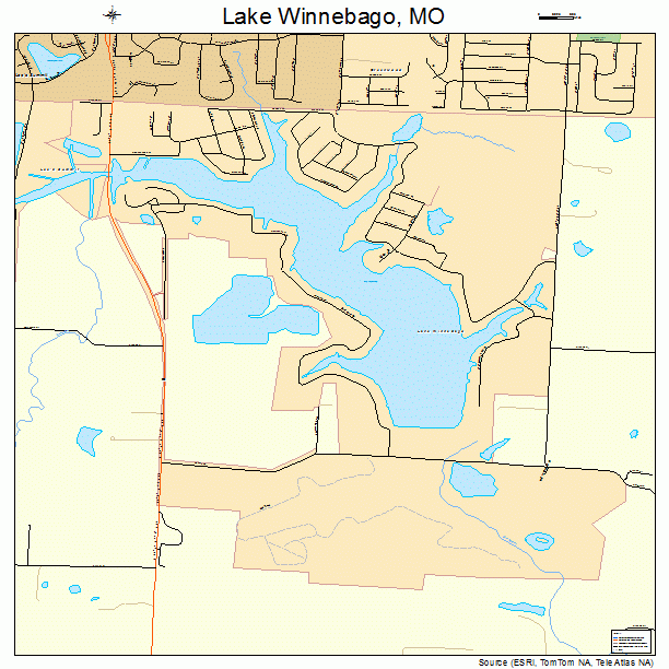 Lake Winnebago, MO street map