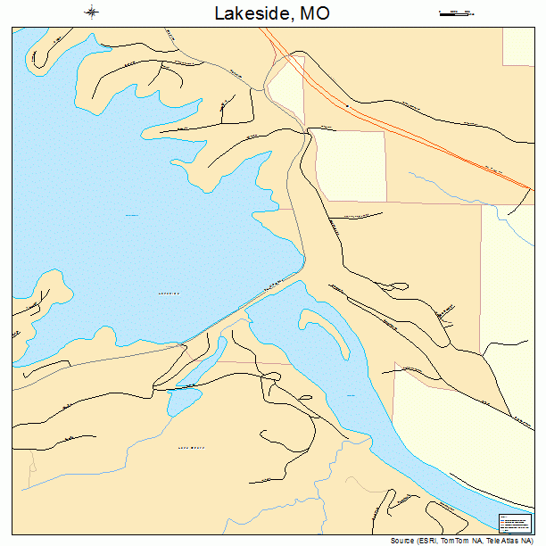 Lakeside, MO street map
