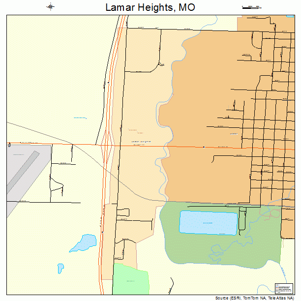 Lamar Heights, MO street map