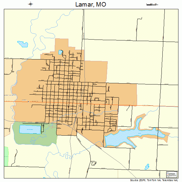 Lamar, MO street map