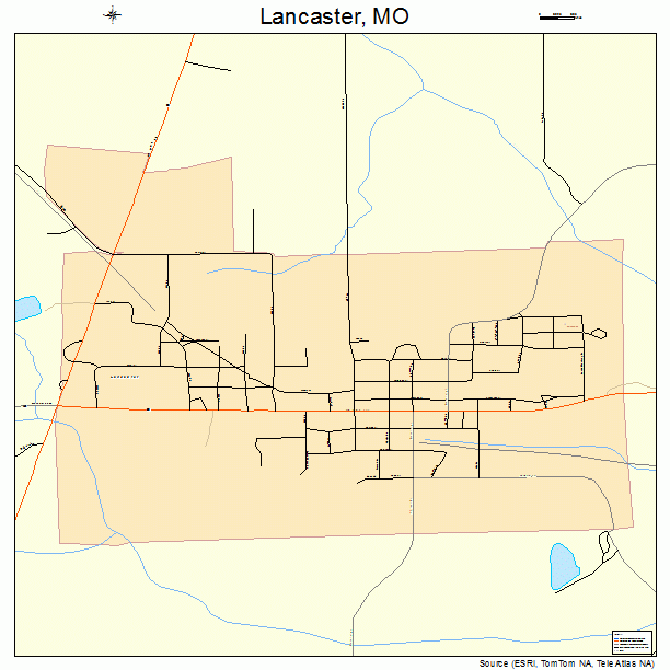 Lancaster, MO street map