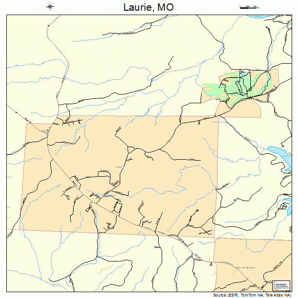 Laurie, MO street map