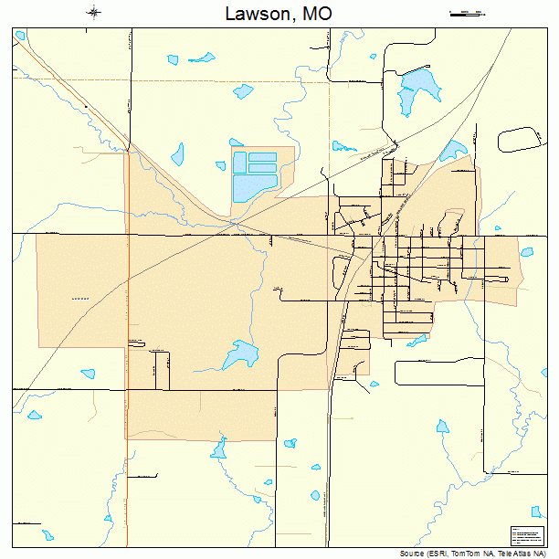 Lawson, MO street map