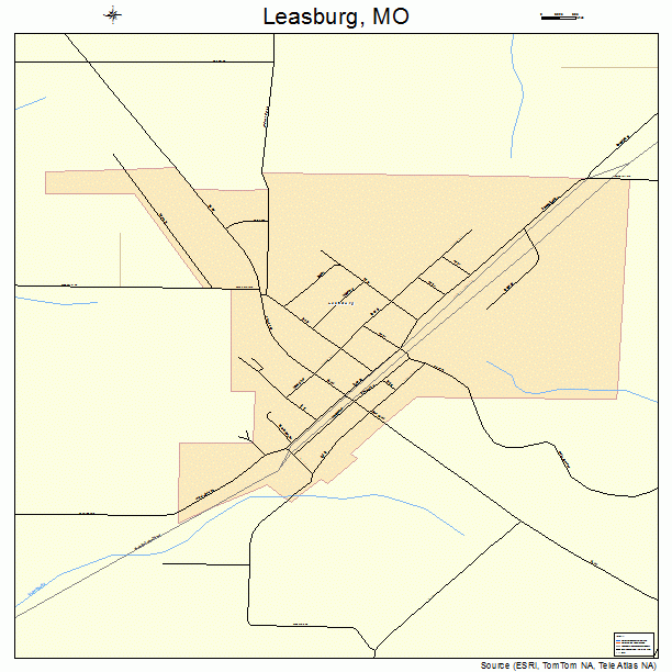 Leasburg, MO street map