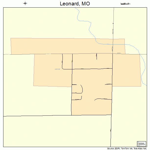 Leonard, MO street map