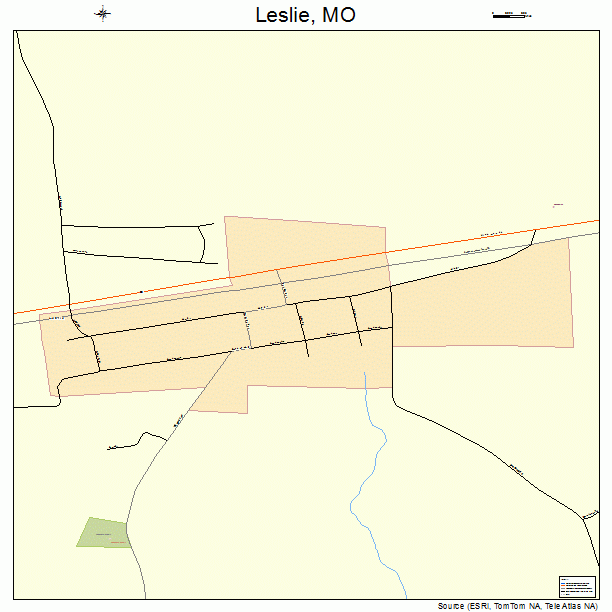 Leslie, MO street map
