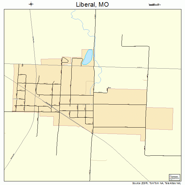 Liberal, MO street map