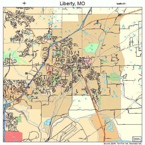 Liberty, MO street map