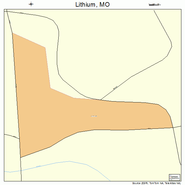 Lithium, MO street map