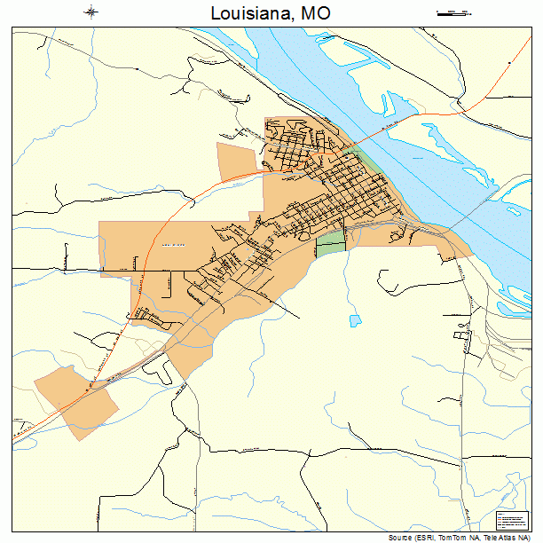 Louisiana, MO street map