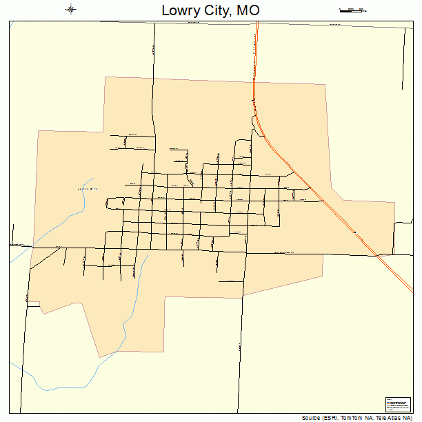Lowry City, MO street map