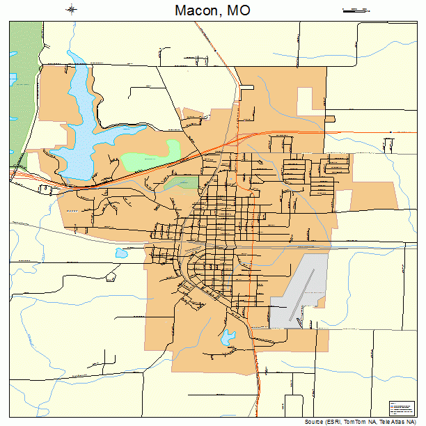 Macon, MO street map