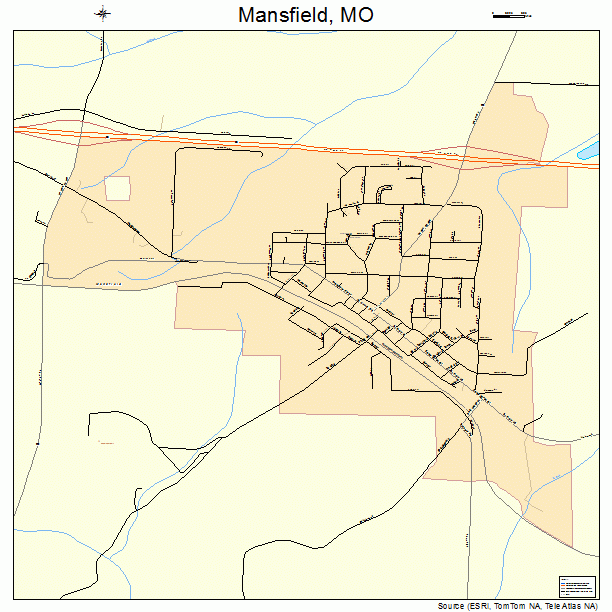 Mansfield, MO street map