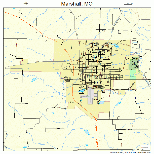 Marshall, MO street map