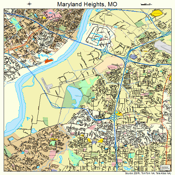 Maryland Heights, MO street map