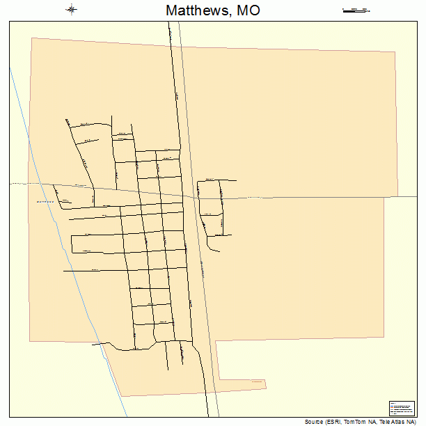 Matthews, MO street map