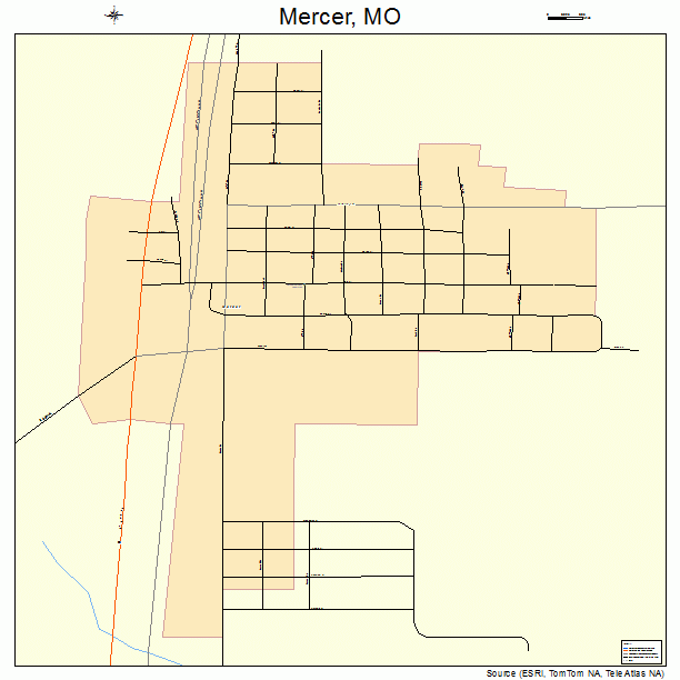 Mercer, MO street map