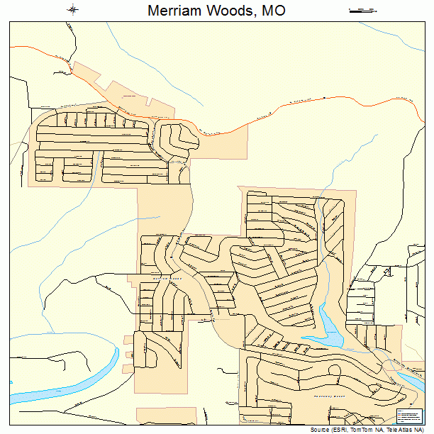 Merriam Woods, MO street map