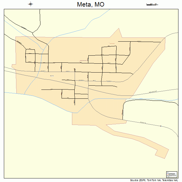 Meta, MO street map