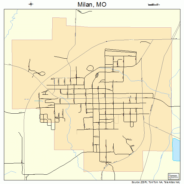 Milan, MO street map